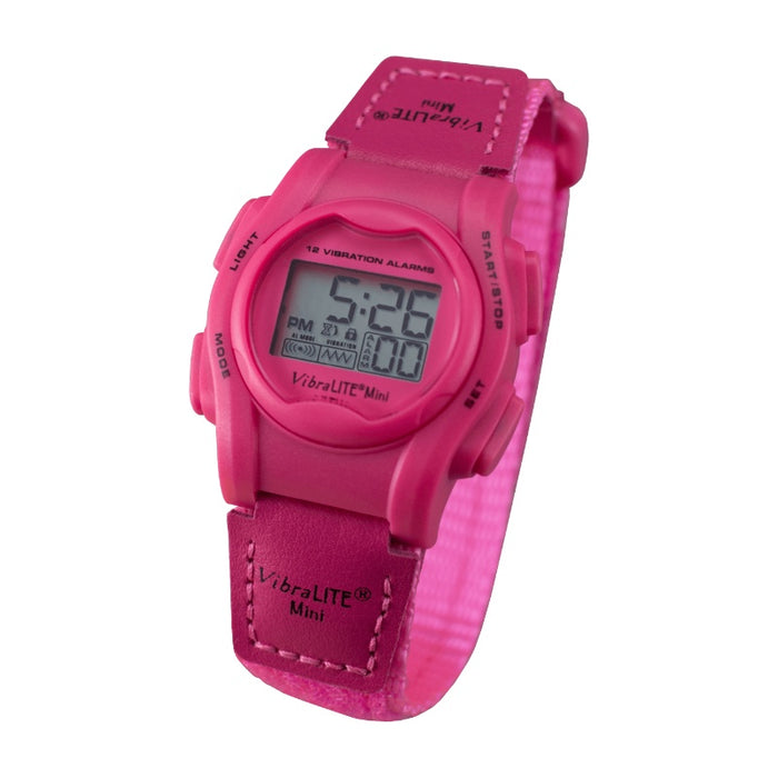 Global VibraLITE MINI Vibrating Watch with Neon Pink Band