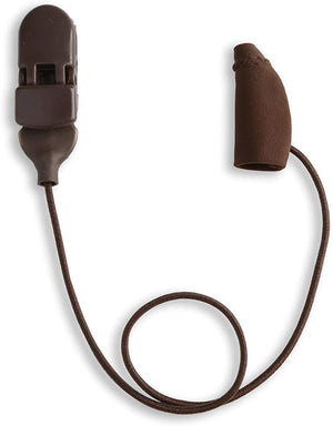 Ear Gear Micro Corded (Mono) | Up to 1" Hearing Aids | Brown