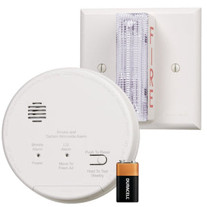 Gentex GN-503FF Hard Wired T3 Smoke / T4 Carbon Monoxide Photoelectric Alarm with Wall Strobe