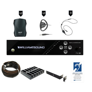 Williams Sound FM 557-12 PRO Dual FM & Wi-Fi Assistive Listening System | 12 Listeners