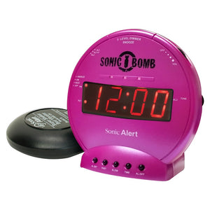 Sonic Alert Sonic Bomb SBB500ss Vibrating Alarm Clock | Pink
