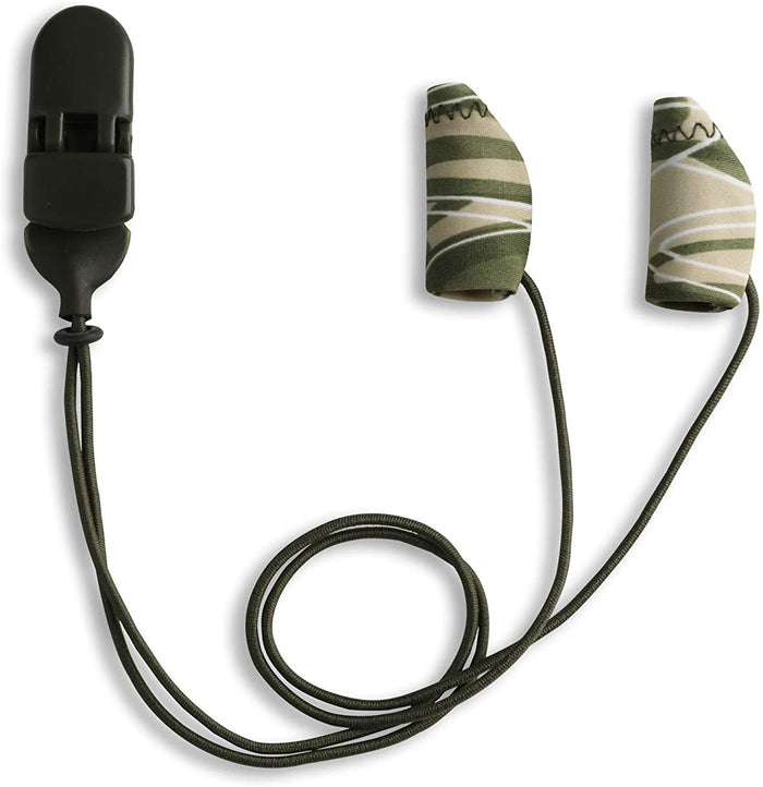 Ear Gear Micro Corded (Binaural) | Up to 1" Hearing Aids | Camouflage
