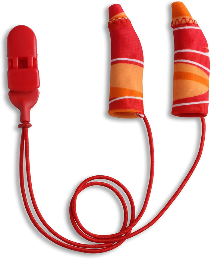 Ear Gear Original Corded (Binaural) | 1.25"-2" Hearing Aids | Orange-Red