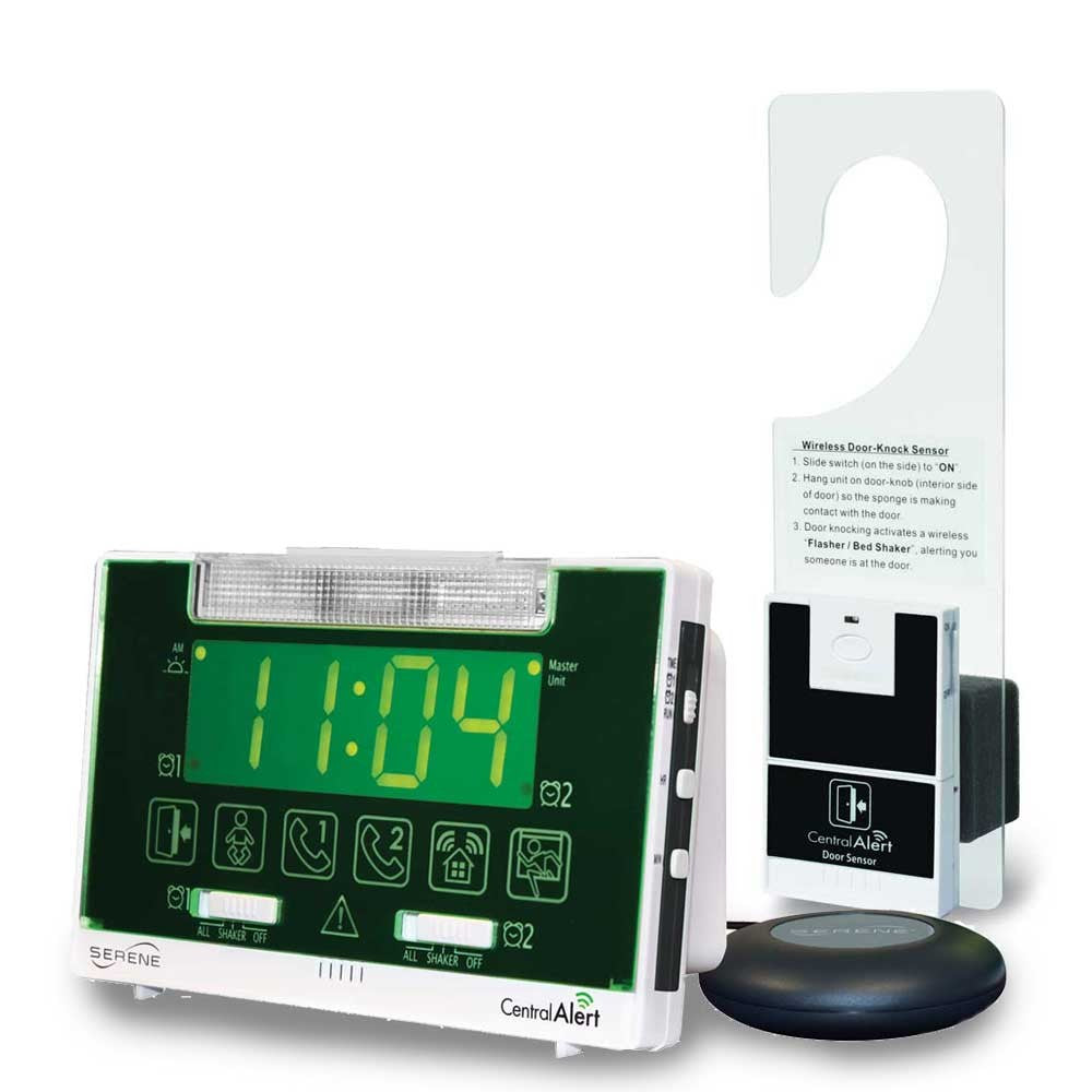 Serene Innovations CentralAlert CA-360H Clock / Receiver Notification System with Door Sensor
