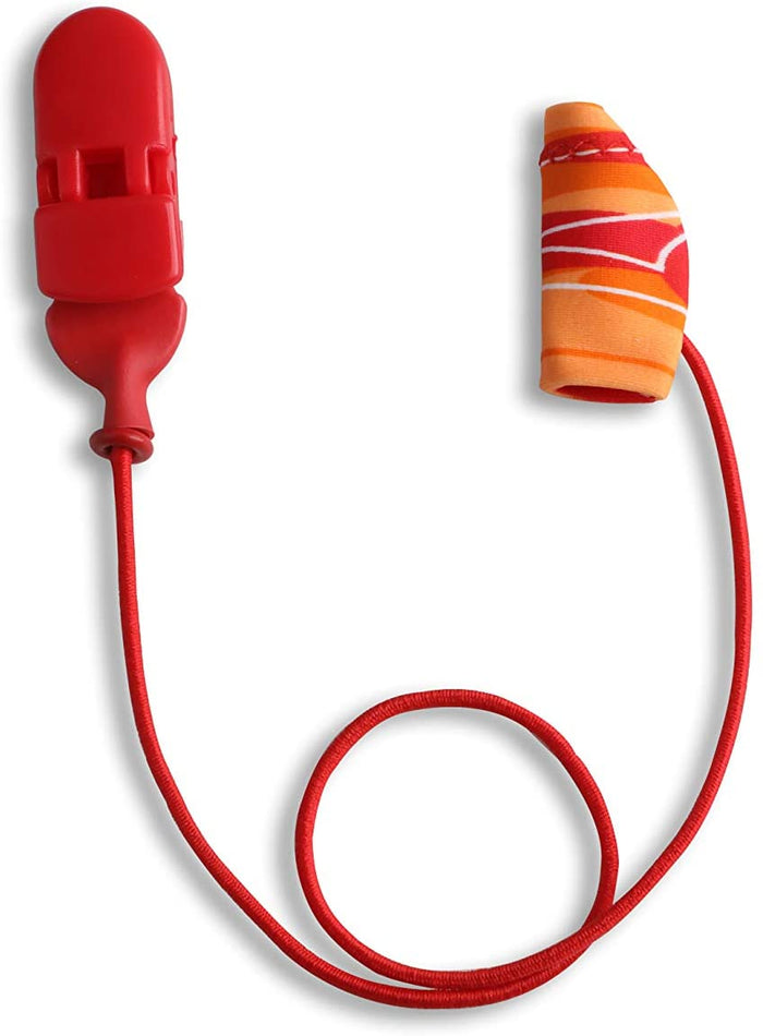 Ear Gear Micro Corded (Mono) | Up to 1" Hearing Aids | Orange-Red