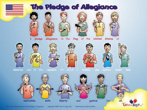 Pledge of Allegiance 11 x 17 Sign Language Poster