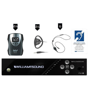 Williams Sound FM 558-24 Dual FM & Wi-Fi Assistive Listening System | 24 Listeners