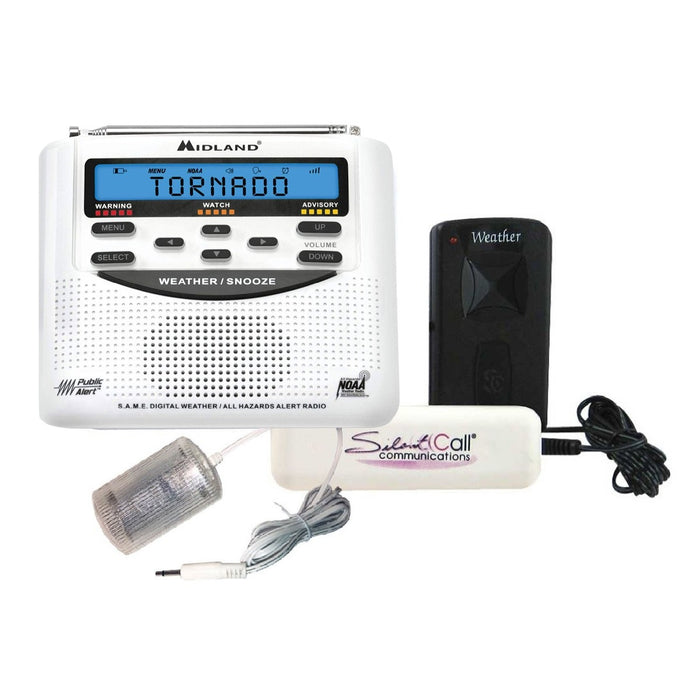 Midland Weather Alert Radio with Silent Call Light and Bed Shaker