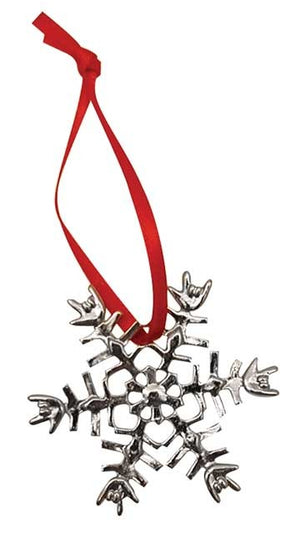 ILY Snowflake Ornament
